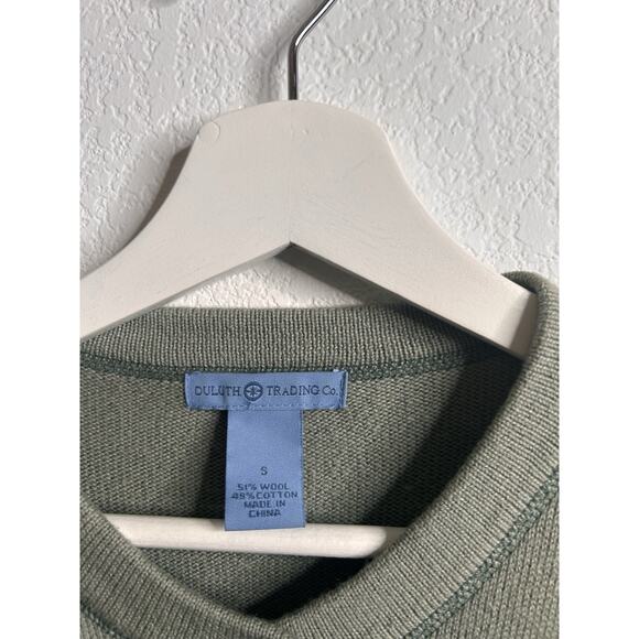 Duluth Trading Womens Small Wool Blend Cardigan Sweater Green - Picture 4 of 5